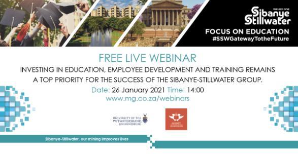 Sibanye-Stillwater, Wits and UJ Webinar